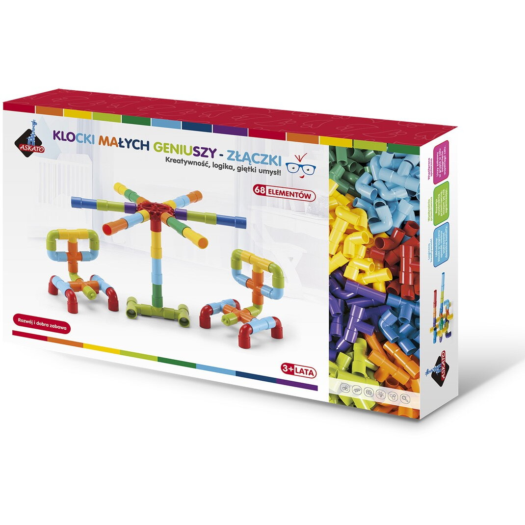 Jucarie Blocks Connectors in box 68 elements