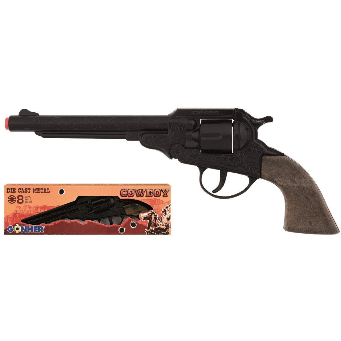 Jucarie Cowboy revolver metal 8 rounds GONHER 88/6