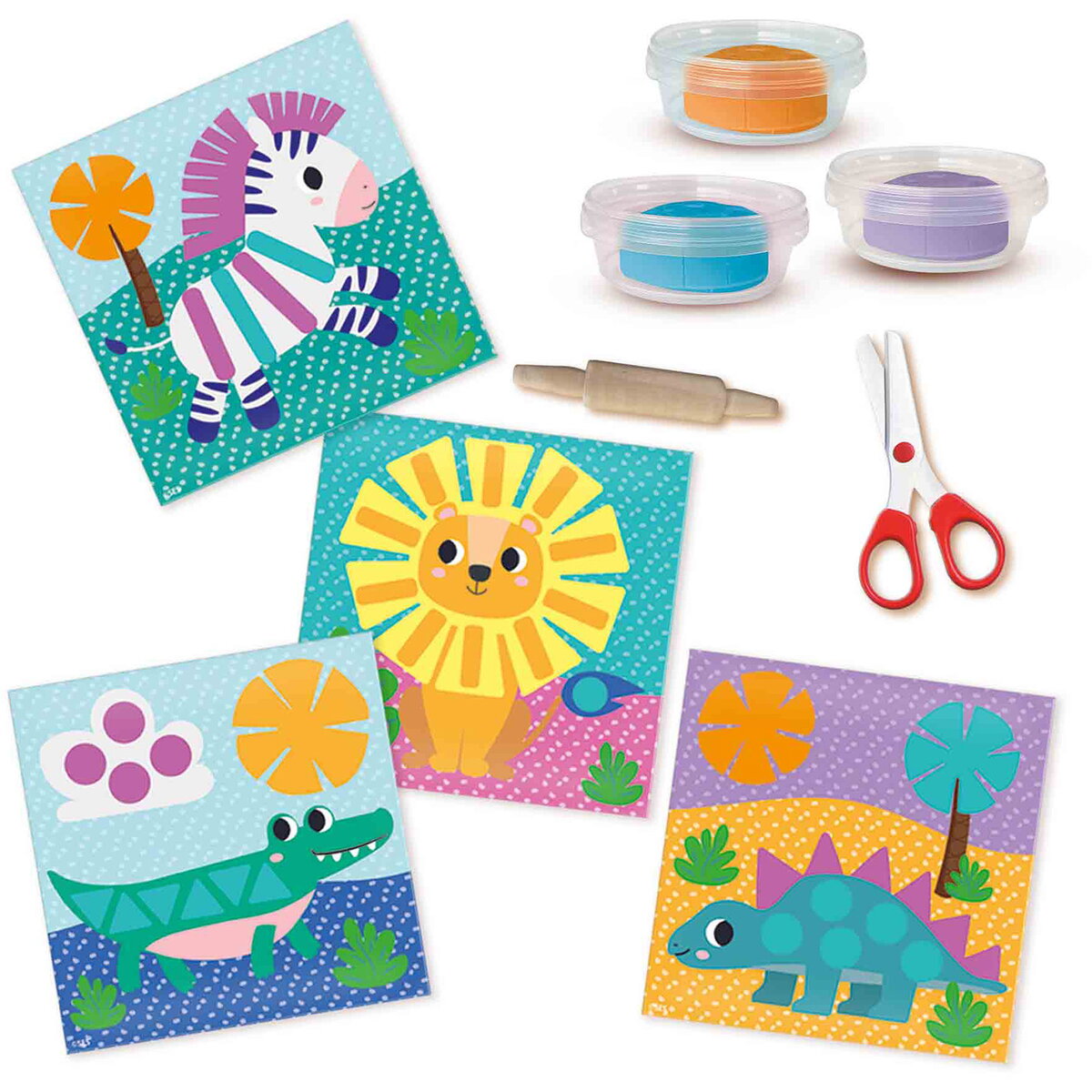 Jucarie Creativa Decupeza si creeaza animale din plastilina