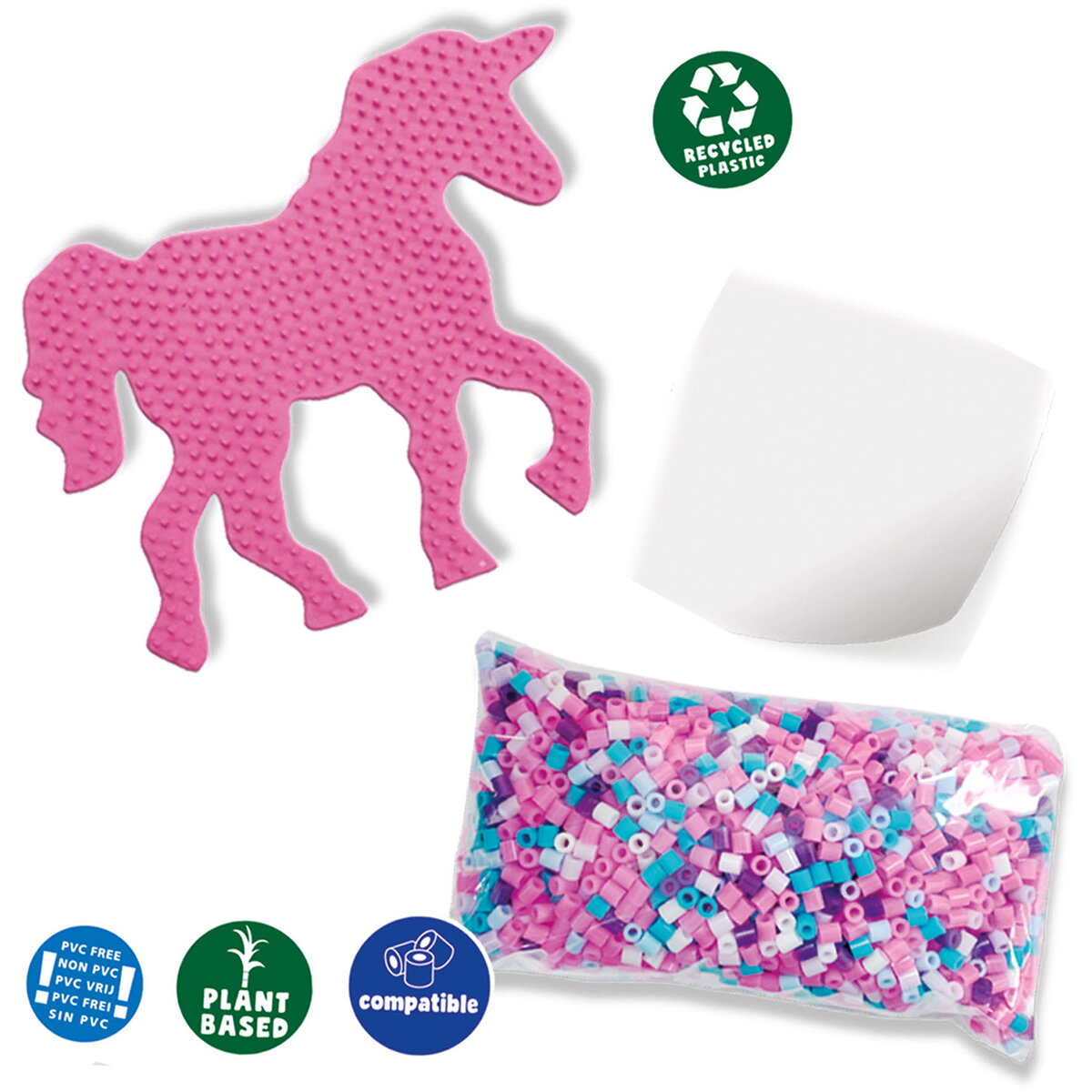Jucarie Creativa Green Beedz – Margele de calcat Unicorn