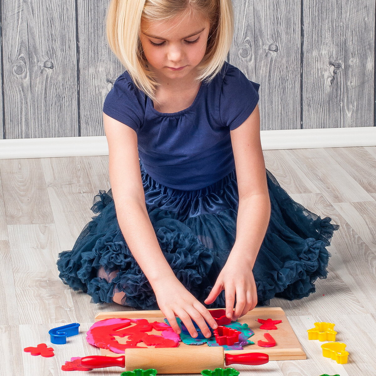 Jucarie Creativa Jucarie din lemn - Accesorii de bucatarie cu forme de biscuiti