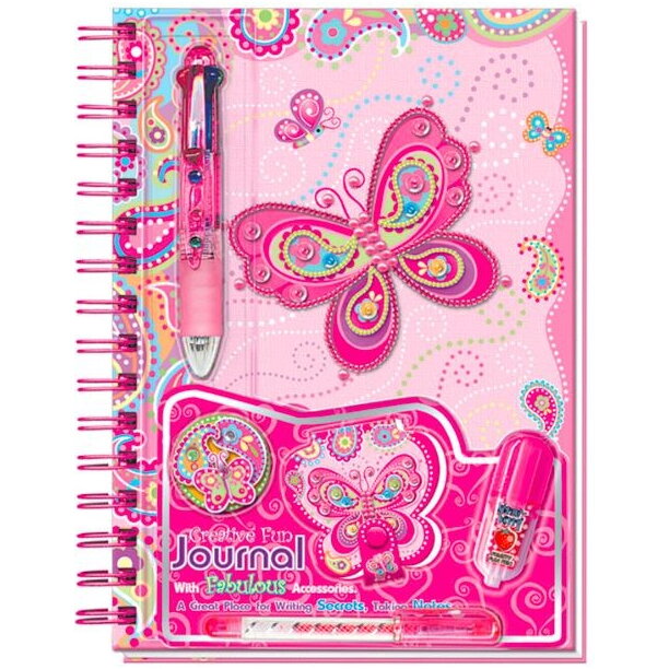 Jucarie creativa Jurnal cu spira Pecoware - Fluturi