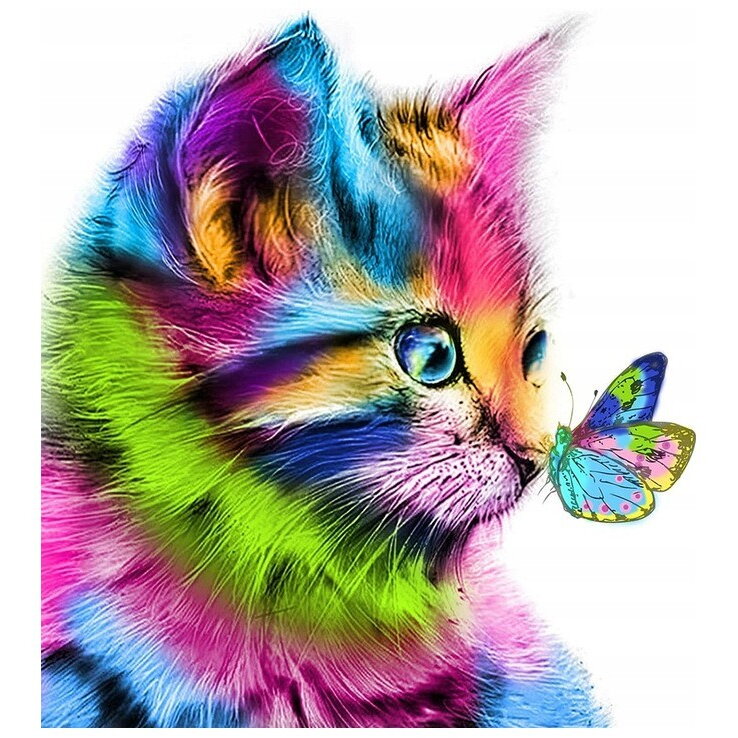 Jucarie creativa Mozaic cu diamante -Pisica cu fluture