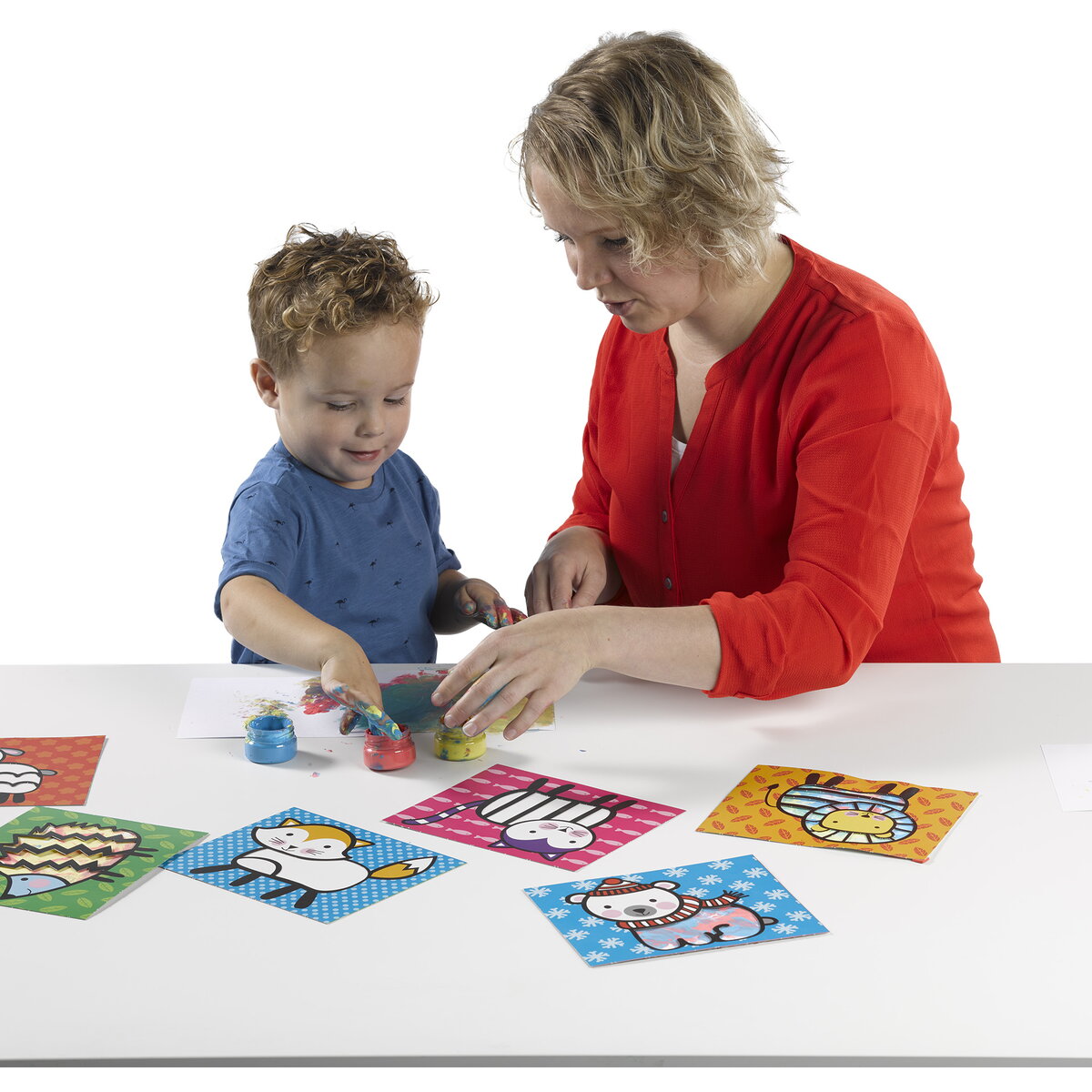 Jucarie Creativa My first - Set acuarele pentru degetele si carduri