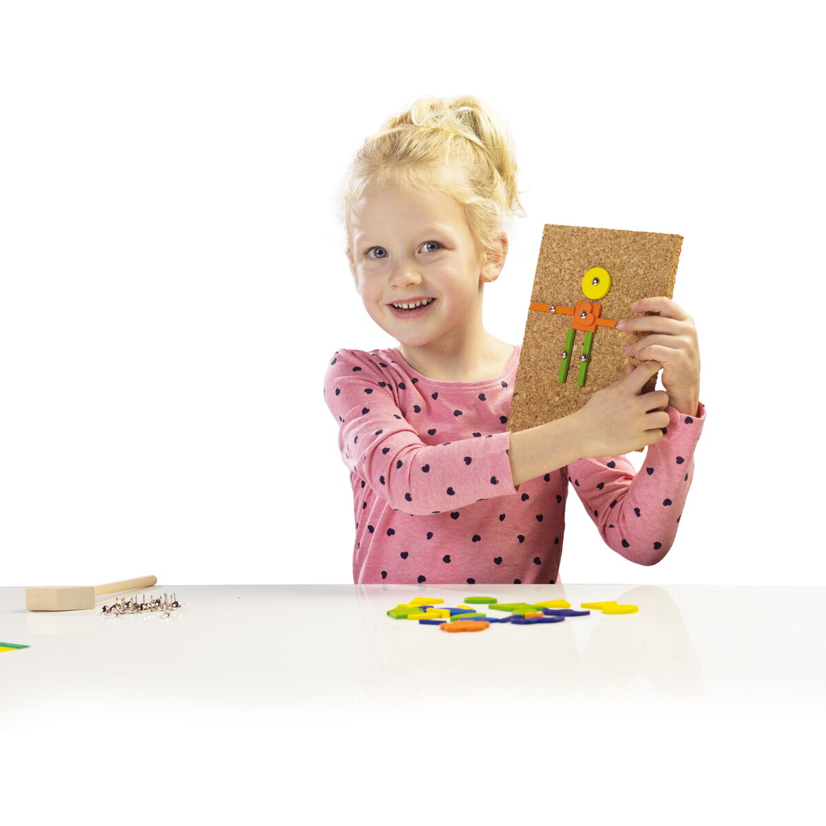 Jucarie Creativa Set constructie copii - Jucarie de indemanare cu ciocan si cuie - Hammer Tic Fantezie