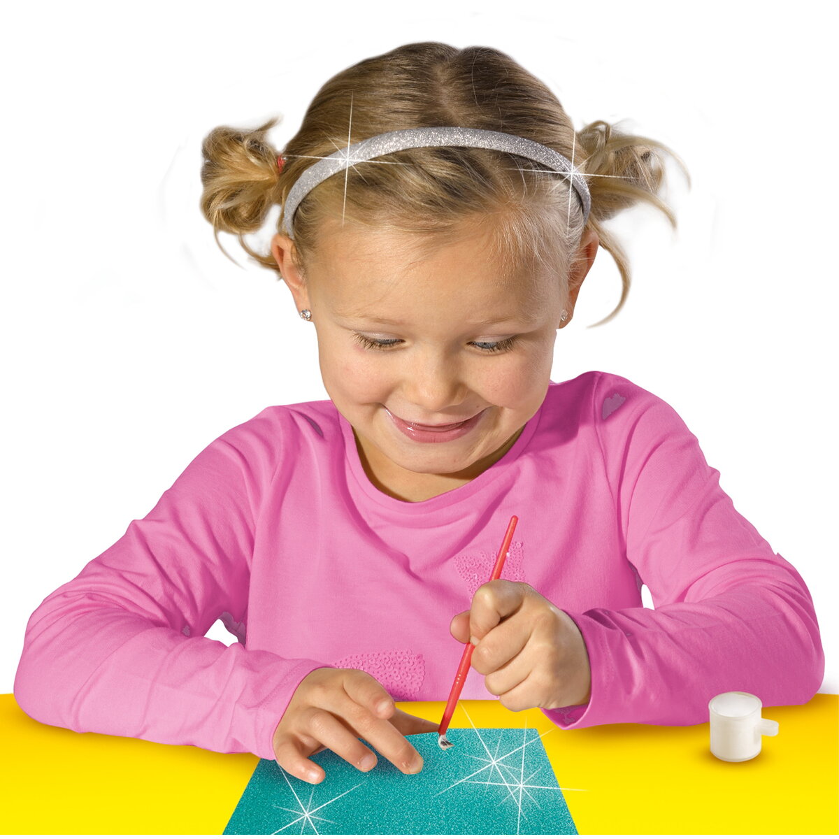 Jucarie Creativa Set mare de lucru manual pentru copii cu mix de sclipici