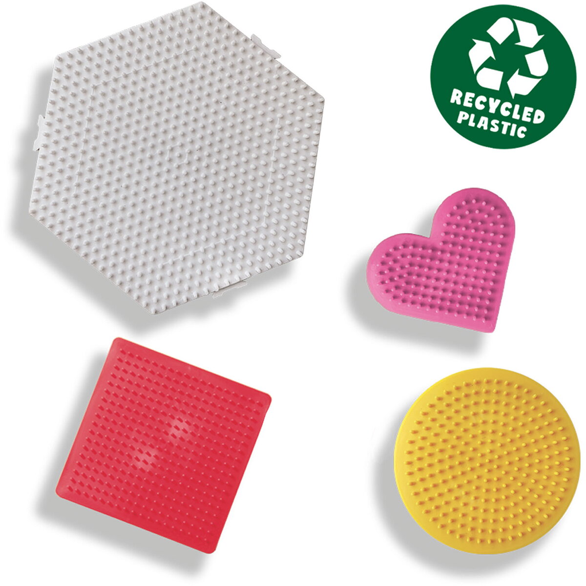 Jucarie Creativa Set placi pentru margelele de calcat Green Beedz - 4 bucati