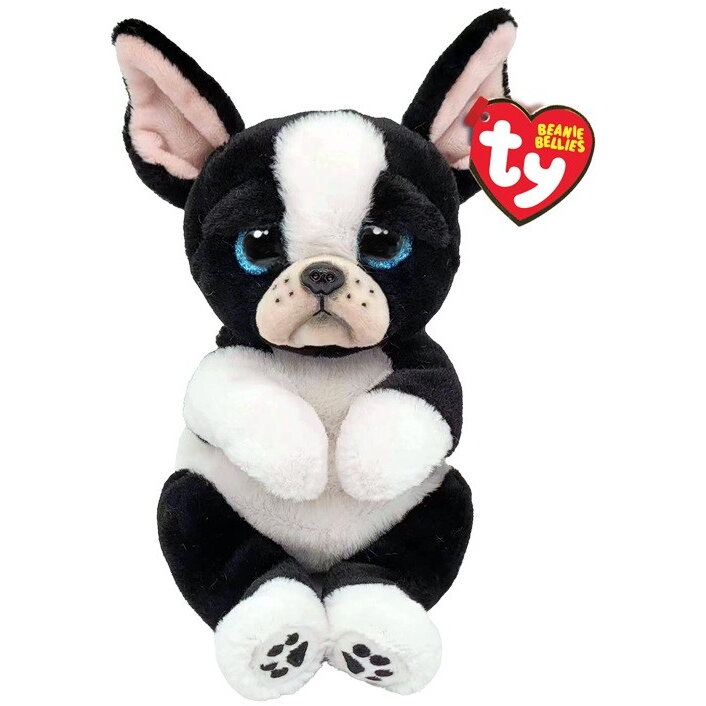 Jucarie de Plush Plush Black and whit e dog Tink 15 cm