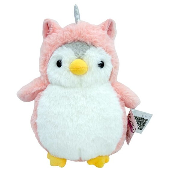 Jucarie de Plush Roman penguin pink 20 cm