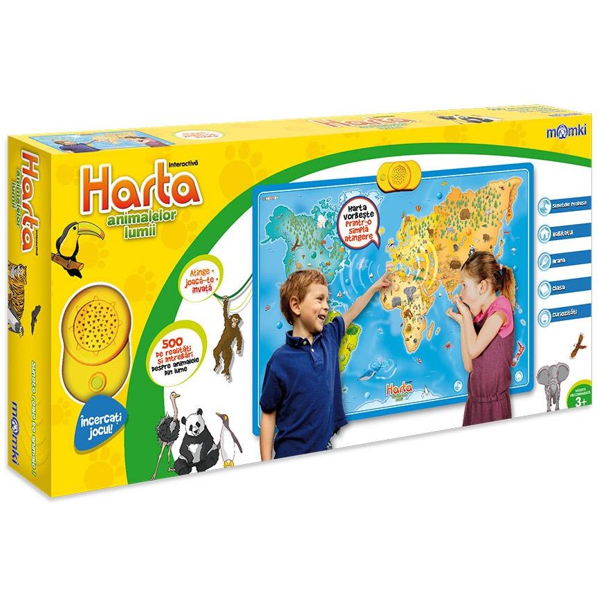 Jucarie Educationala Harta interactiva cu animale
