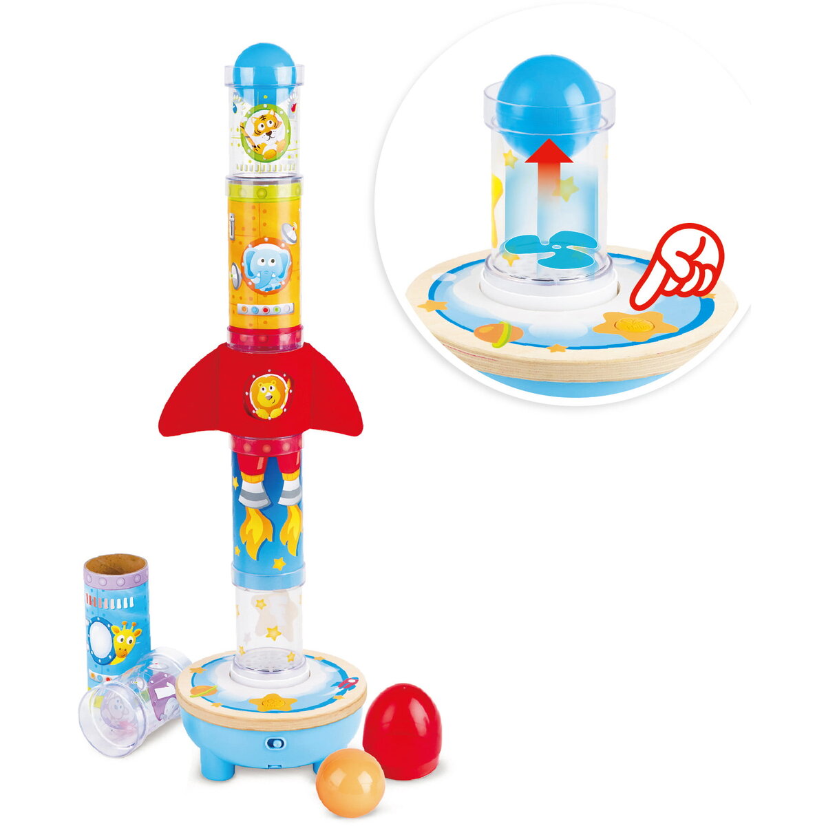 Jucarie Educationala Jucarie de stivuit - Racheta cu ventilator si numere