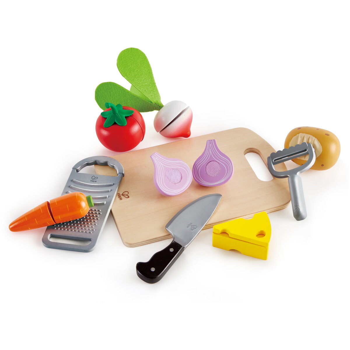 Jucarie Educationala Jucarie din lemn - Alimente de baza de taiat