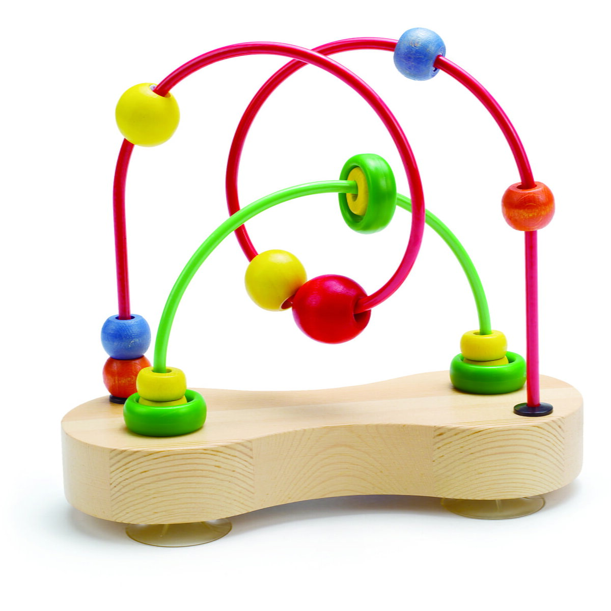 Jucarie Educationala Jucarie din lemn - Centru de activitati, labirint cu bucla dubla