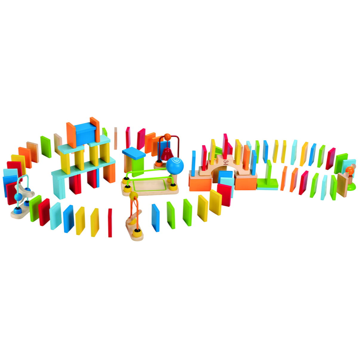 Jucarie Educationala Jucarie din lemn - Domino dinam (100 piese)