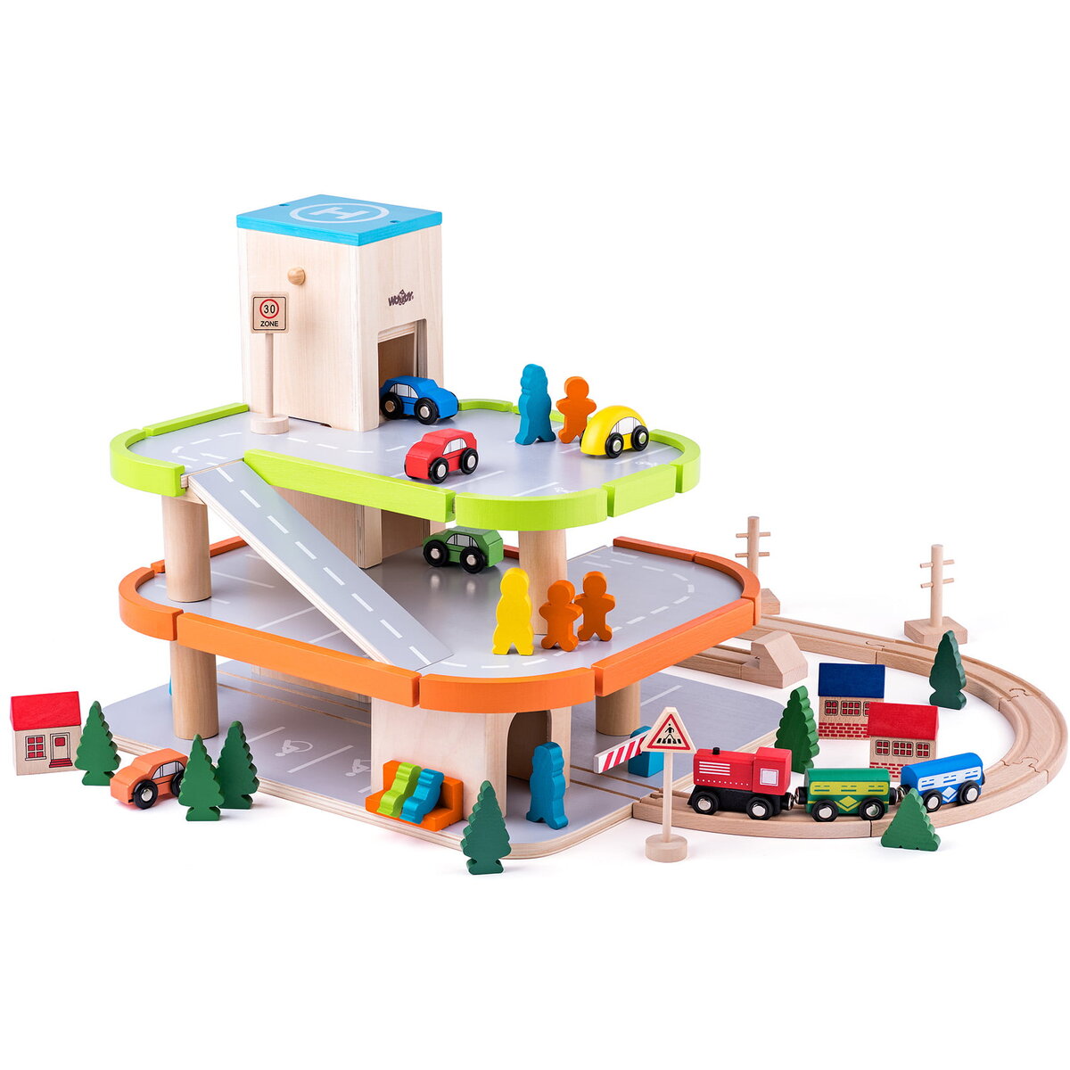 Jucarie Educationala Jucarie din lemn - Garaj pentru masini