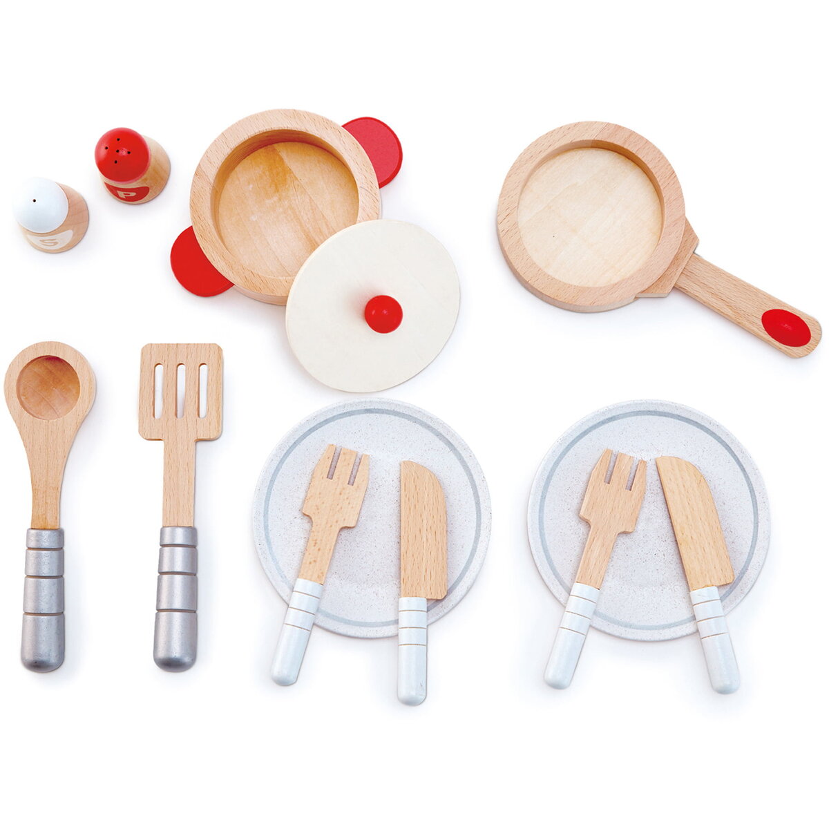 Jucarie Educationala Jucarie din lemn - Set gateste si serveste