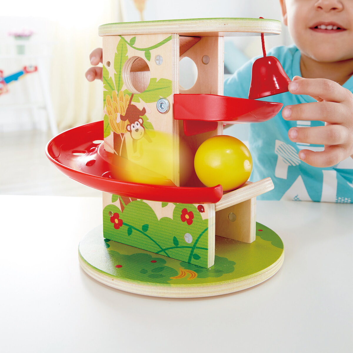 Jucarie Educationala Jucarie din lemn - Traseu cu bile Jungla