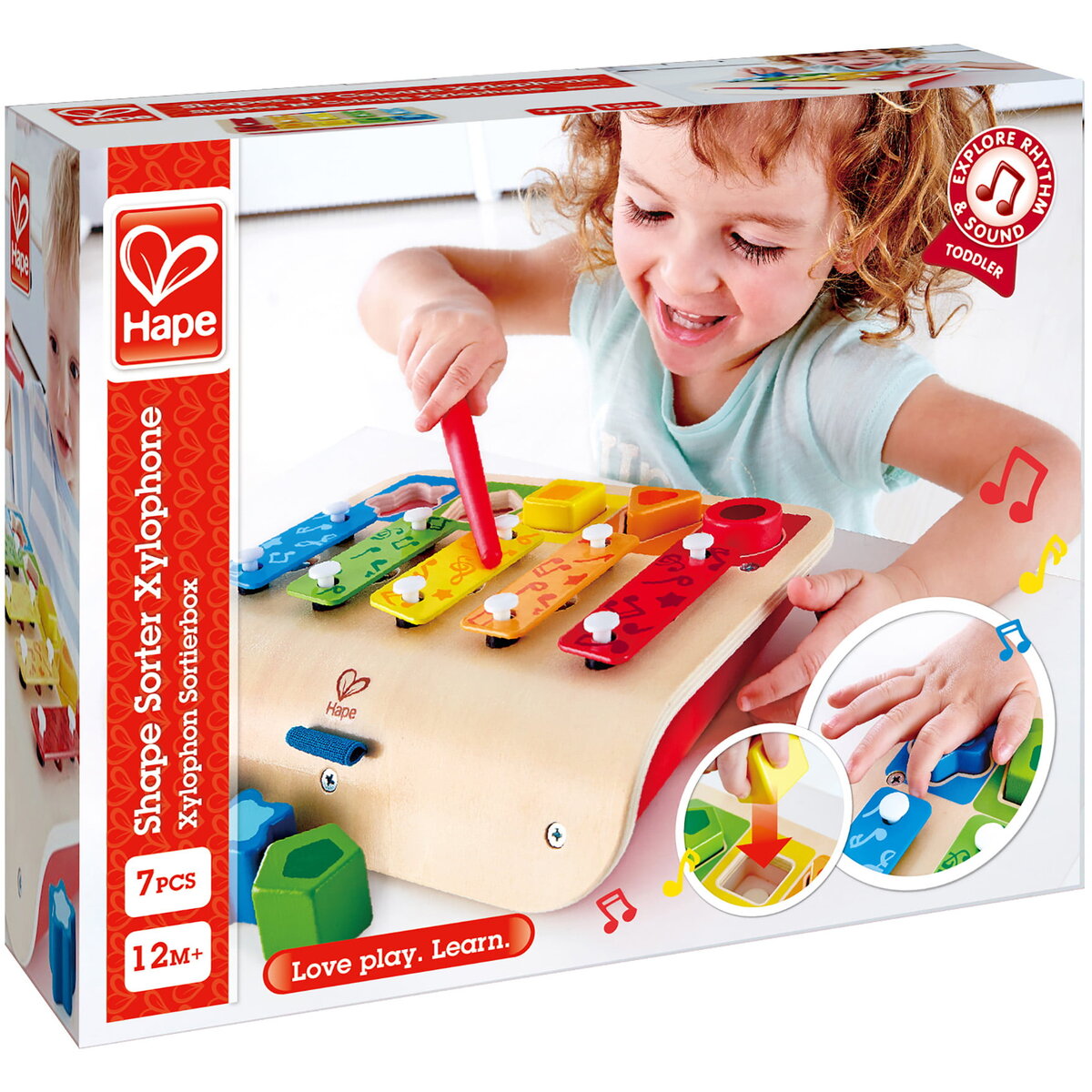 Jucarie Educationala Jucarie din lemn - Xilofon cu puzzle