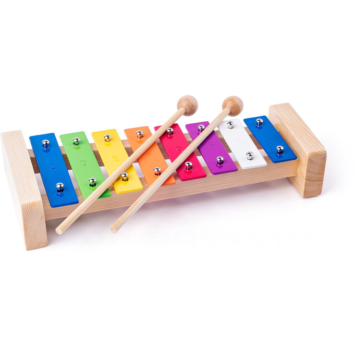 Jucarie Educationala Jucarie din lemn - Xilofon metalic