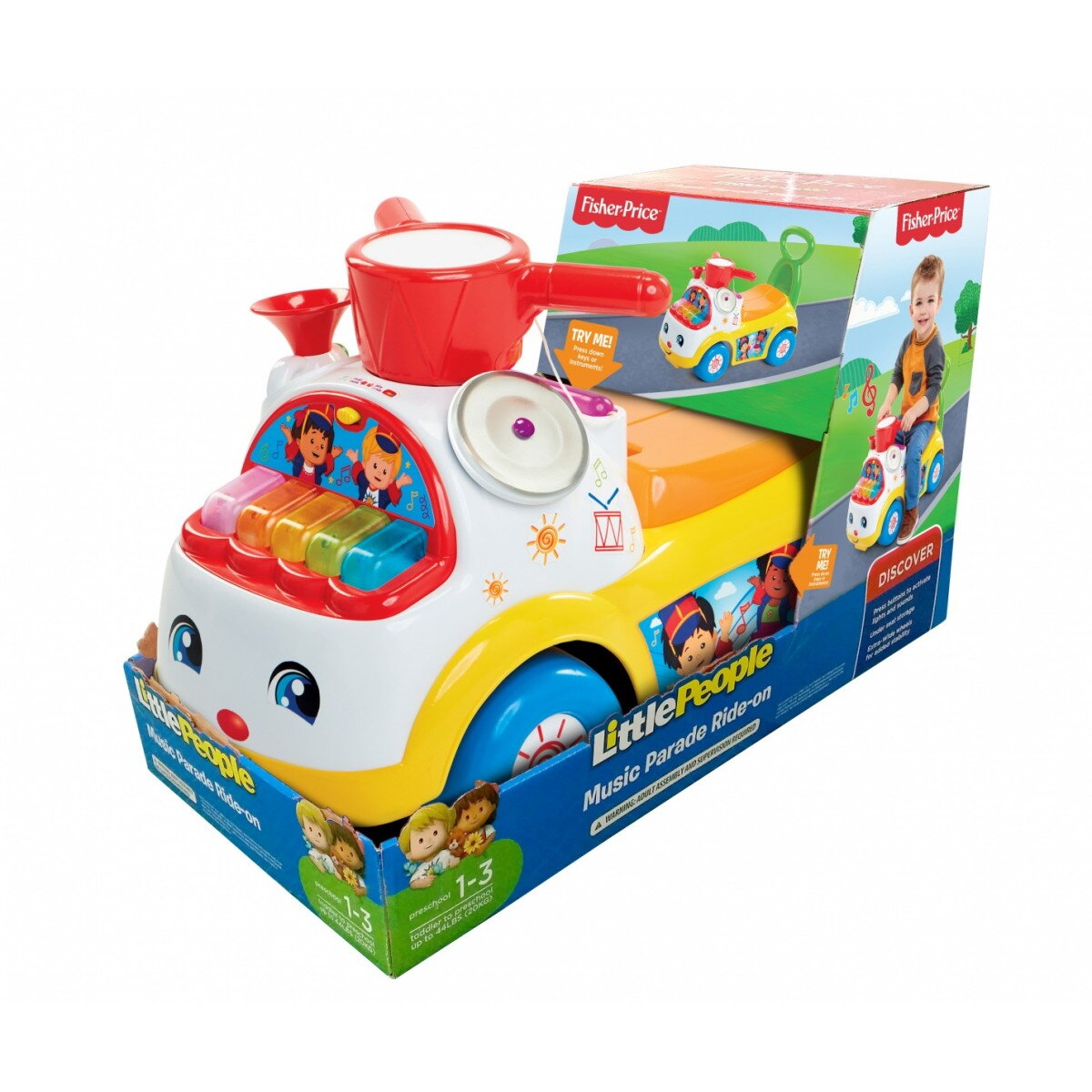 Jucarie Exterior Ride On Fisher Price Musical Parade yellow