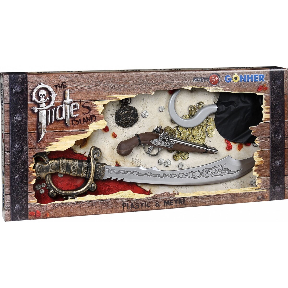 Jucarie Razboi Pirate set with machete (Gonher)