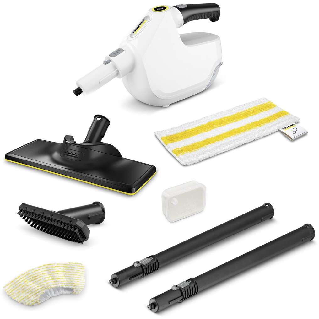 steam cleaner SC 1 Multi & Up (white, 1,300 watts, with EasyFix Large floor cleaning set)