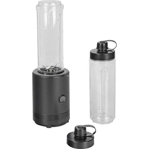 KUCHENminis Smoothie-to-go, Deep Black, Stand mixer (black (matt), 300 watts, container 0.6 liters)