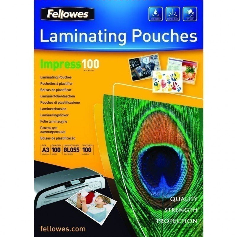 Laminating pouch 100 µ, 303x426 mm - A3, 100 pcs