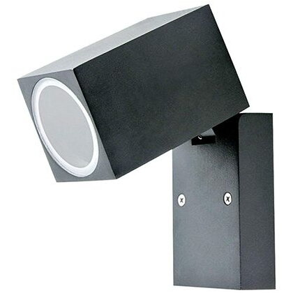 LAMPA CU SOCLU GU10 MONTAJ PERETE IP44, NEGRU