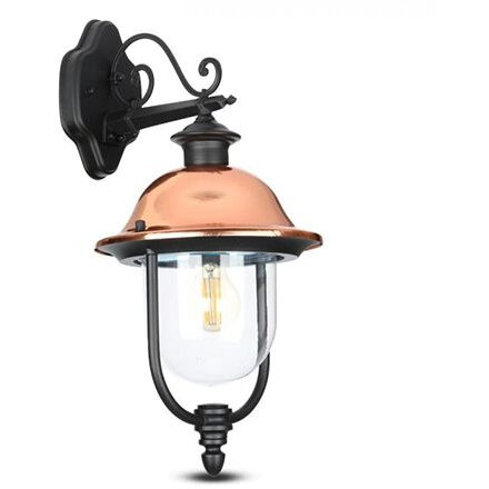 LAMPA DE GRADINA MONTAJ PERETE SOCLU E27 - NEGRU