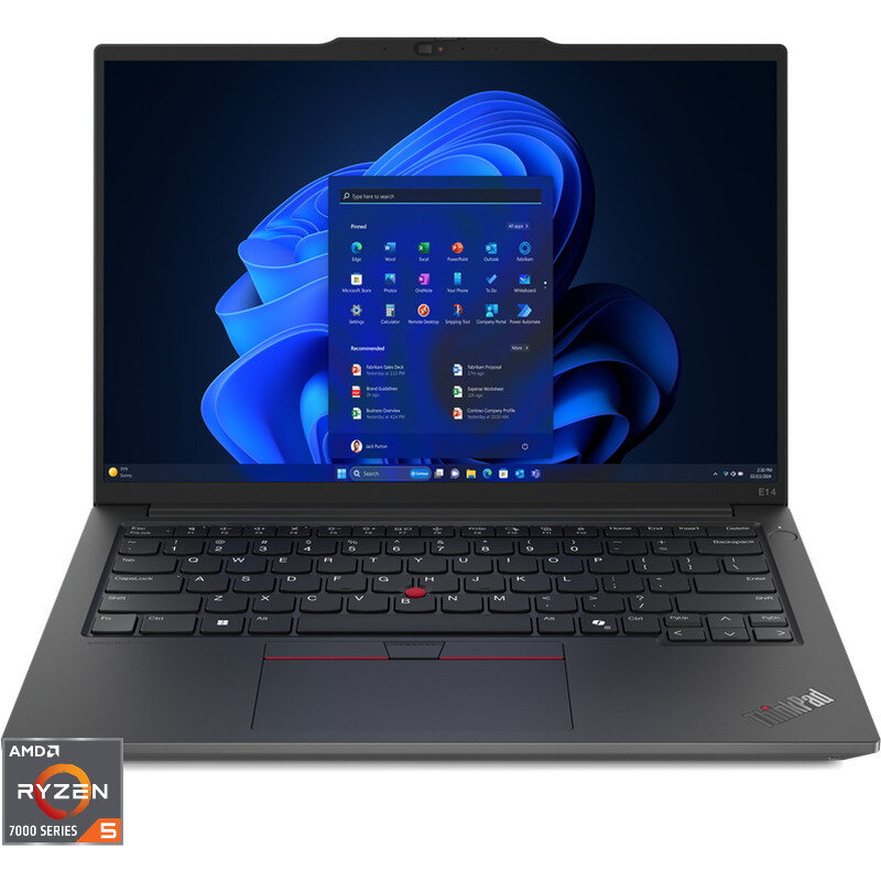 Laptop ThinkPad E14 G6 WUXGA 14 inch AMD Ryzen 5 7535HS 16GB 512GB SSD Windows 11 Pro Black