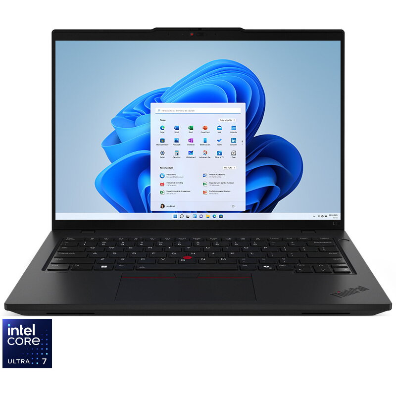 Laptop ThinkPad L14 Gen 5 14 inch WUXGA Intel Core Ultra 7 155U 32GB DDR5 1TB SSD Windows 11 Pro Eclipse Black