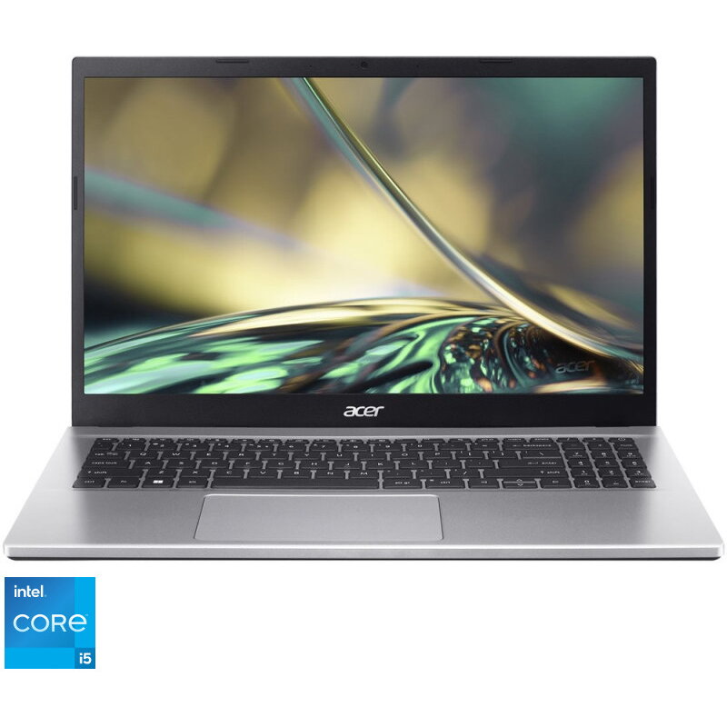 Laptop Aspire 3 FHD 15.6 inch Intel Core i5-1235U 16GB 512GB SSD Free Dos Pure Silver