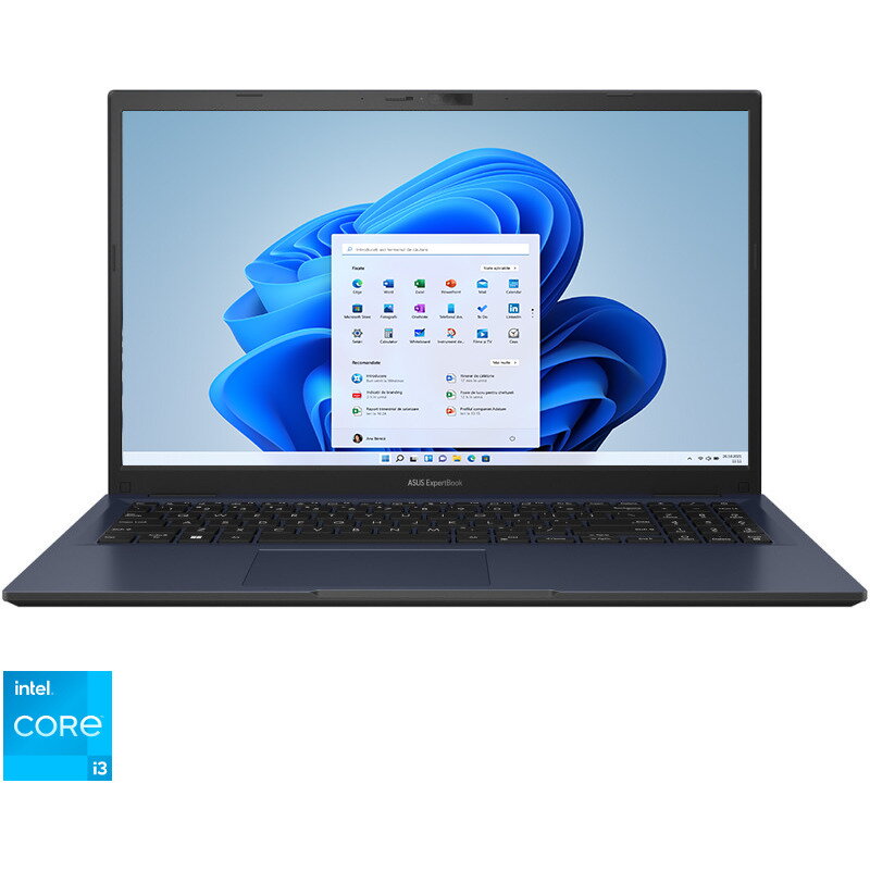 Laptop 15.6'' ExpertBook B1 B1502CVA, FHD, Procesor Intel Core i3-1315U (10M Cache, up to 4.50 GHz), 8GB DDR4, 512GB SSD, Intel UHD, Win 11 Pro Education, Star Black