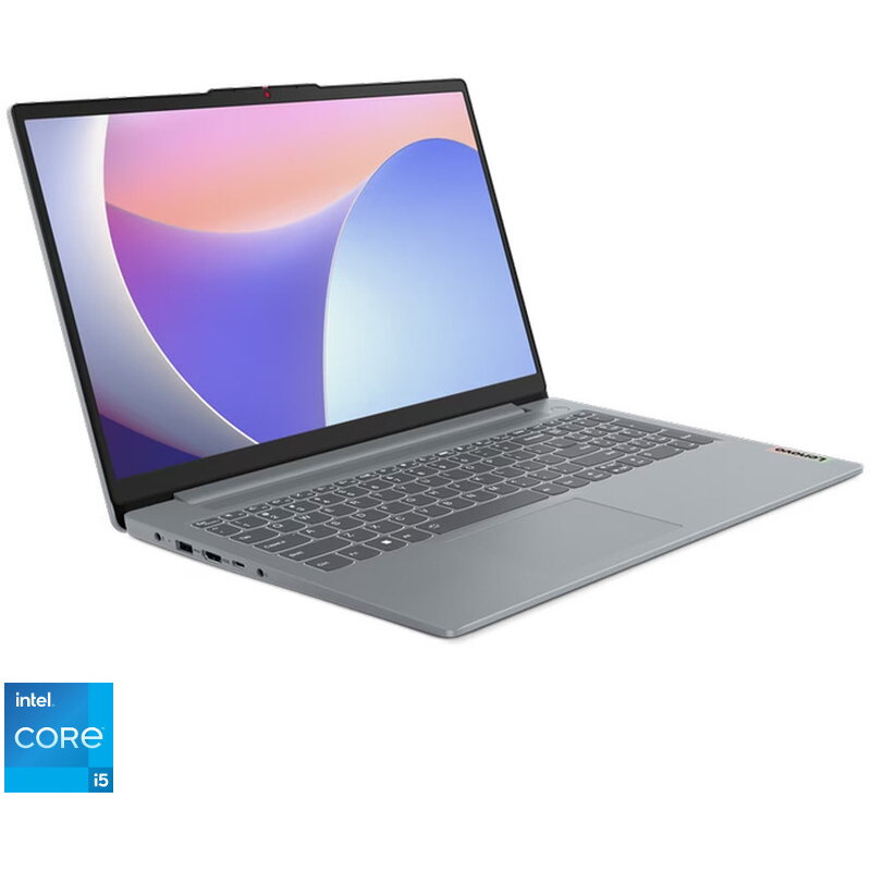 Laptop 15.6'' IdeaPad Slim 3 15IAH8, FHD, Procesor Intel Core i5-12450H (12M Cache, up to 4.40 GHz), 8GB LPDDR5, 512GB SSD, Intel UHD, No OS, Arctic Grey