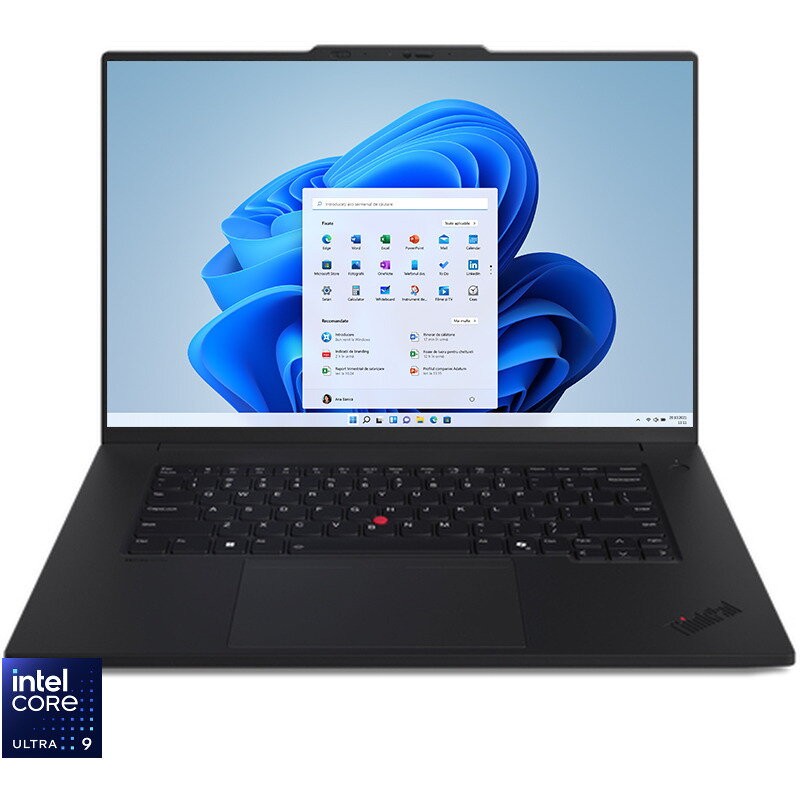 Laptop ThinkPad P1 G7 WQXGA 16 inch Intel Core Ultra 9 185H 64GB 2TB SSD RTX 4070 Windows 11 Pro Black