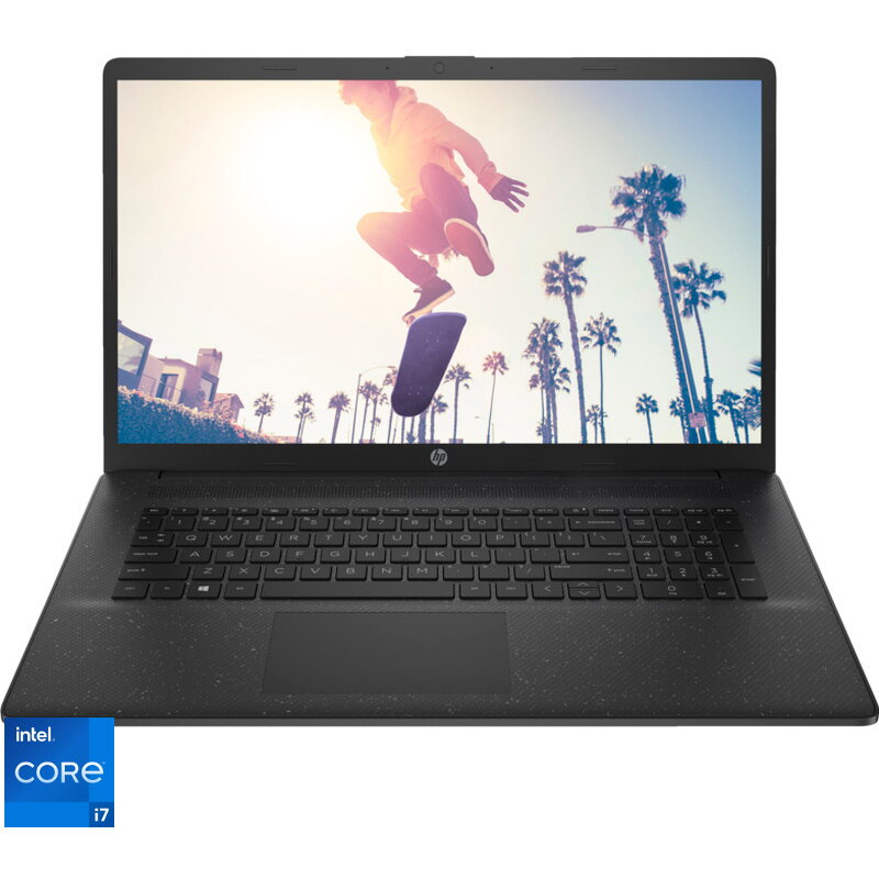 Laptop 17.3'' 17-cn3003nq, FHD IPS, Procesor Intel Core i7-1355U (12M Cache, up to 5.00 GHz), 16GB DDR4, 512GB SSD, Intel Iris Xe, Free DOS, Black