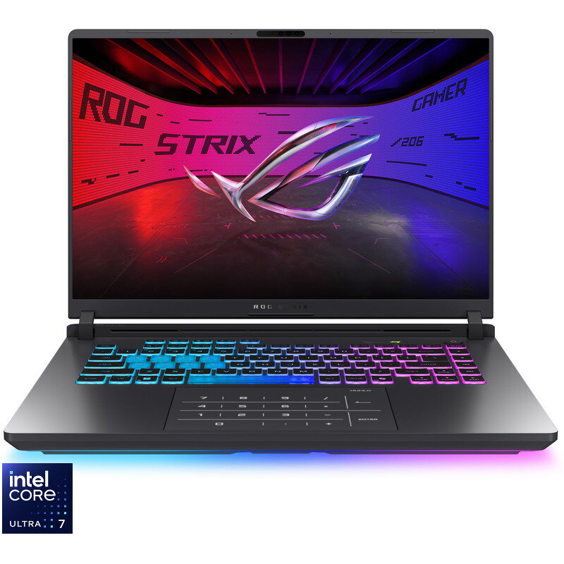 Laptop ROG Strix G16 WQXGA 16 inch Intel Core Ultra 7 255HX 32GB 2TB SSD RTX 5070 Ti Free Dos Volt Green