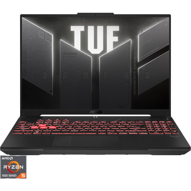 Laptop TUF A16 FHD+ 16 inch AMD Ryzen 5 7535HS 16GB 512GB PCIe RTX 4050 Free Dos Grey