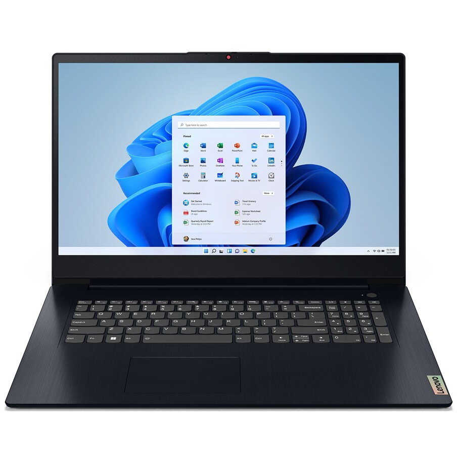 Laptop IdeaPad 3 17IAU7 Intel® Core™ i5 i5-1235U Laptop 43.9 cm (17.3) Full HD 8 GB DDR4-SDRAM 512 GB SSD Wi-Fi 6 (802.11ax) Windows 11 Home Blue