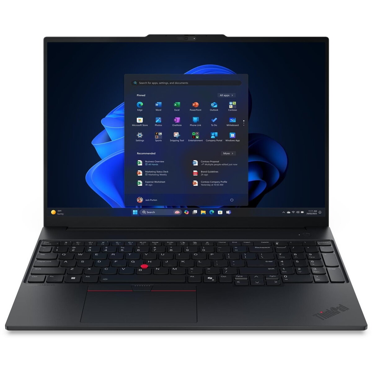 Laptop ThinkPad E16 G3 WUXGA 16 inch Intel Core 5 210H 16GB 512GB SSD Windows 11 Pro Black