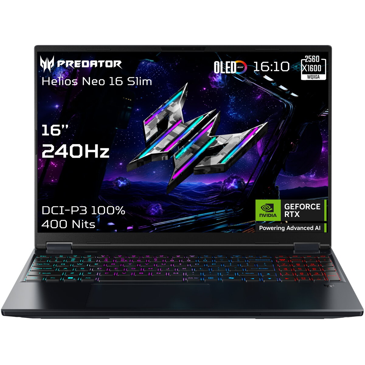 Laptop Predator Helios Neo 16S AI OLED 16 inch Intel Core Ultra 9 275HX 64GB 1TB SSD RTX 5070 Ti Windows 11 Home Abyssal Black
