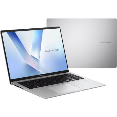 Laptop Vivobook 16 X1607QA (Procesor Qualcomm Snapdragon X X1-26-100, 16 WUXGA, 16GB LPDDR5X, 1TB SSD, Qualcomm Adreno, Win 11 Home, Argintiu)