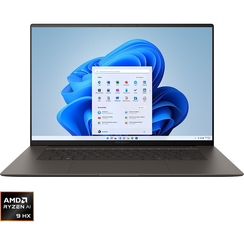 Laptop Zenbook S16 OLED 16 inch AMD Ryzen AI 9 HX 370 32GB 1TB SSD Windows 11 Pro Zumaia Gray