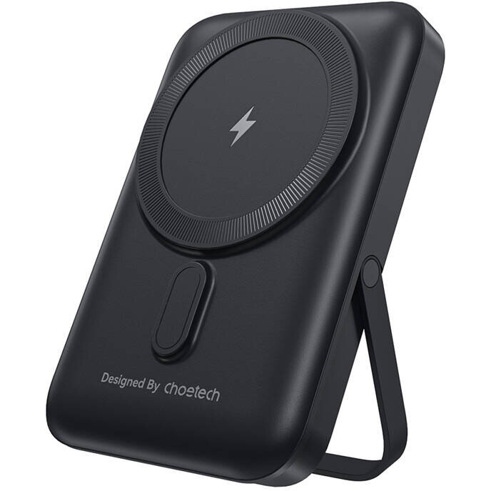 Magnetic Powerbank Choetech B743 10000mAh 20W PD w/ holder (black)