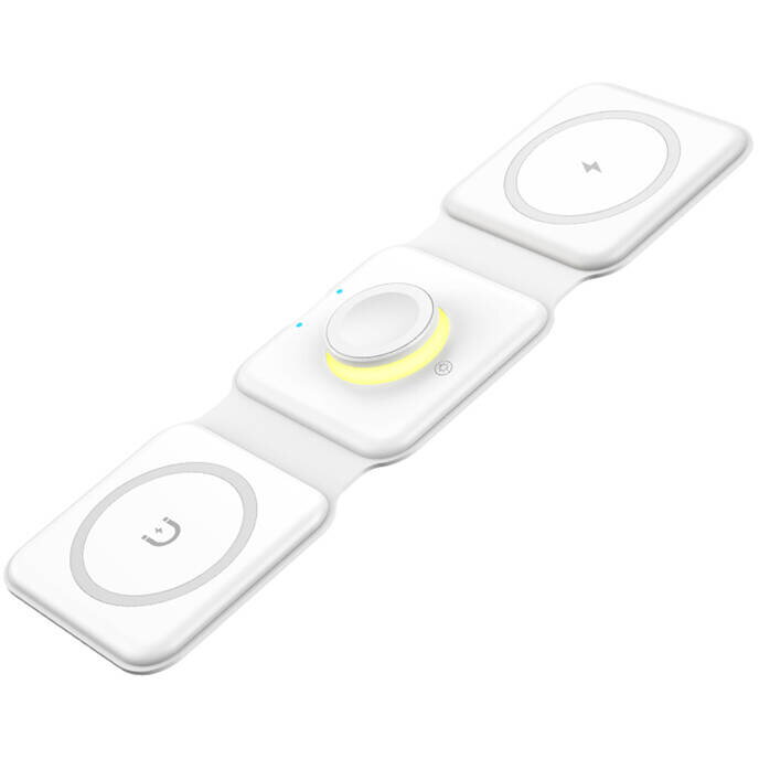 Magnetic wireless charger, Essager, EWXCX3-NMC02, 3w1, 15W (white)