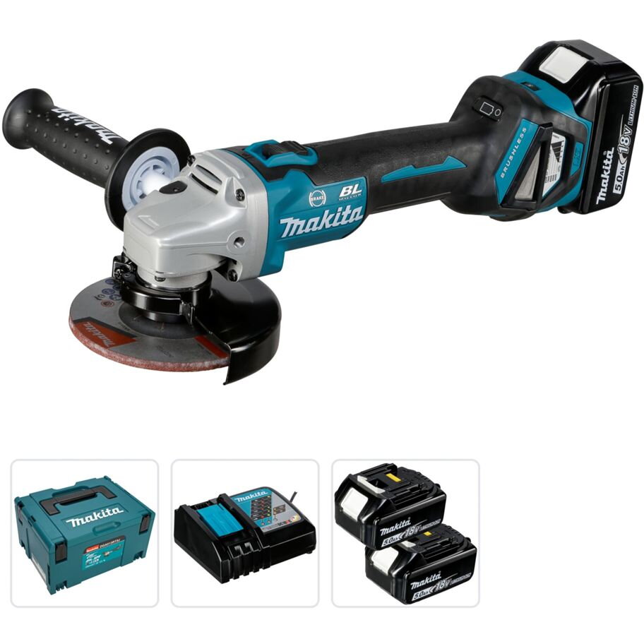 Makita DGA513RT3J Cordless Angle Grinder