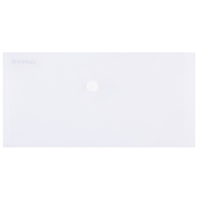 Mapa PP protectie documente DL landscape, inchidere cu capsa, 10/set, DONAU - transparent