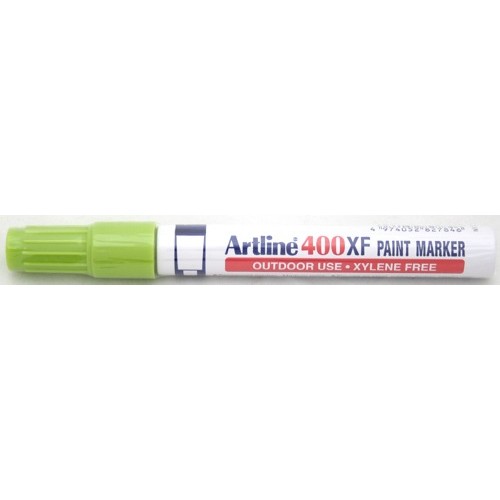 Marker cu vopsea Artline 400XF, corp metalic, varf rotund 2.3mm - vernil