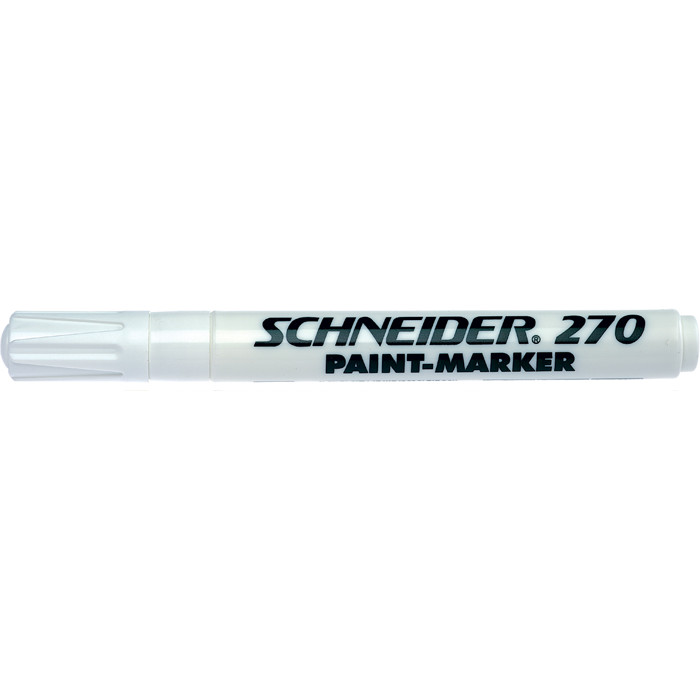Marker cu vopsea  Schneider Maxx 270, varf rotund 1-3mm - alb